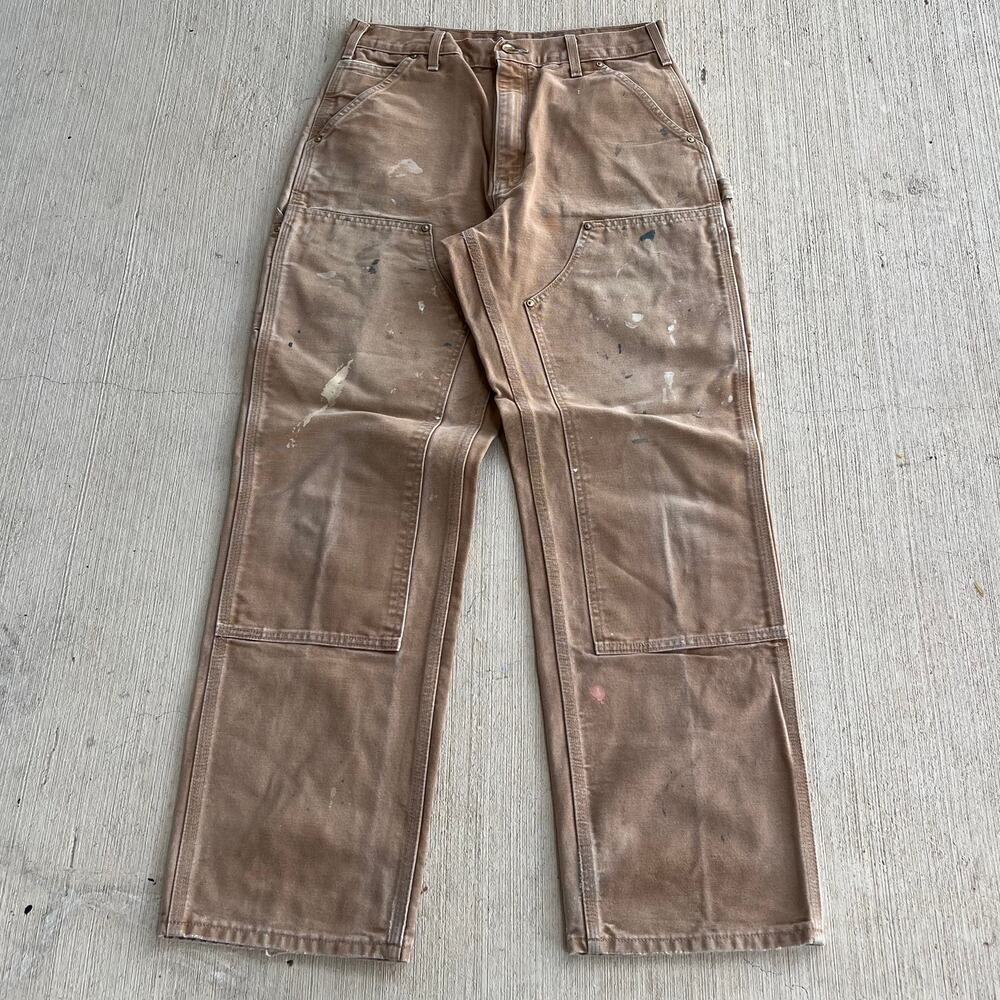 Carhartt brown double knee work wear carpenter pants